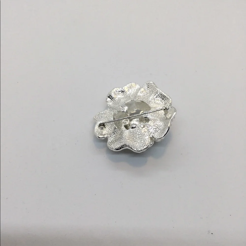 Large 2” Rhinestone Crystal Brooch - Picture 2 of 2